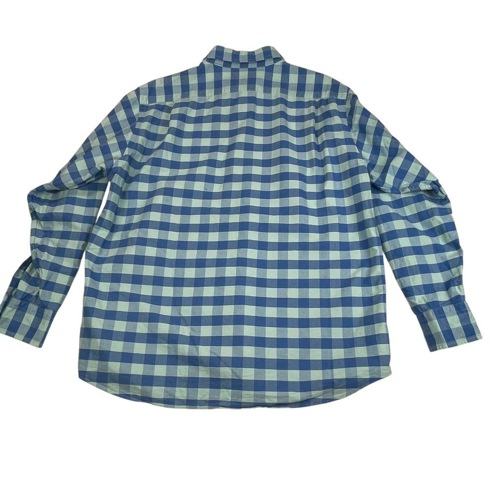 Daniel Cremieux Classics Men's Shirt Large Blue Teal Gingham Plaid Long Sleeve - Picture 2 of 8